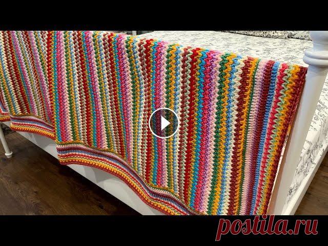 КАК ПРОСТО И БЫСТРО СВЯЗАТЬ ПЛЕД. ЧАСТЬ 2. ЯРКИЙ ПЛЕД КРЮЧКОМ В этом видео показываю, как обвязывала плед. Обвязка состояла из чередующихся рядов столбиков без накида, рядов столбиков с накидом и рядов основного ...
