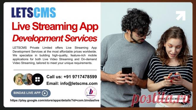 Live Video Streaming App Development Services at Low-Cost Worldwide

Our live-streaming app development services offer affordable, high-quality solutions for businesses and individuals looking to enter the dynamic world of live-streaming. We serve clients all over the world with custom app development that fits a variety of needs, from social media integration to real-time broadcasting.
LETSCMS Private Limited provides top-of-the-line live-streaming app development services to clients from