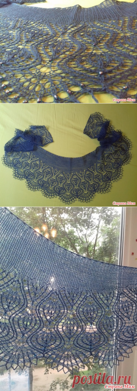 Мини-шаль &quot;Ананасовое удовольствие&quot; от Ларисы Валеевой - Вязание - Страна Мам