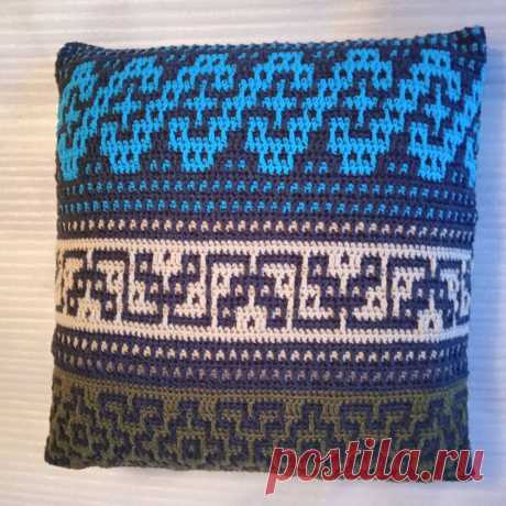 ღПодушка (наволочка) крючком Мозаика
