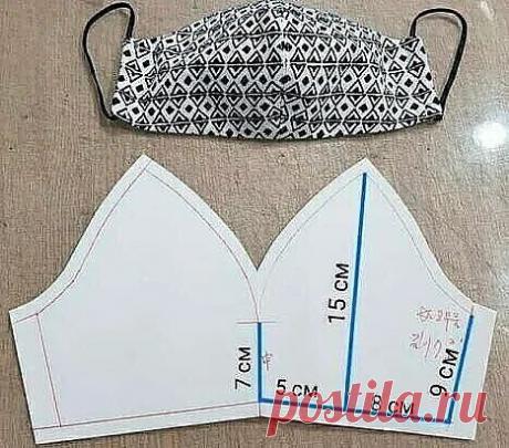 Выкройка маски. Шьём своими руками