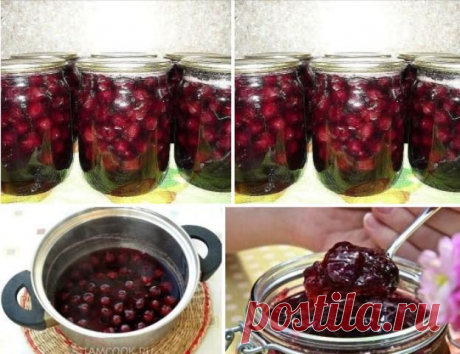 ВИШНЯ КОНСЕРВИРОВАННАЯ В ЖЕЛЕ — нежнее варенья, ягоды на вкус как свежие! Рекомендую попробовать.