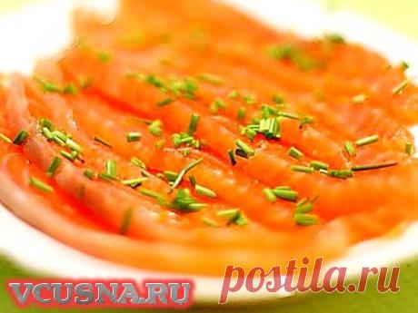 ФОРЕЛЬ, СЕМГА МАЛОСОЛЬНЫЕ С ВОДКОЙ.