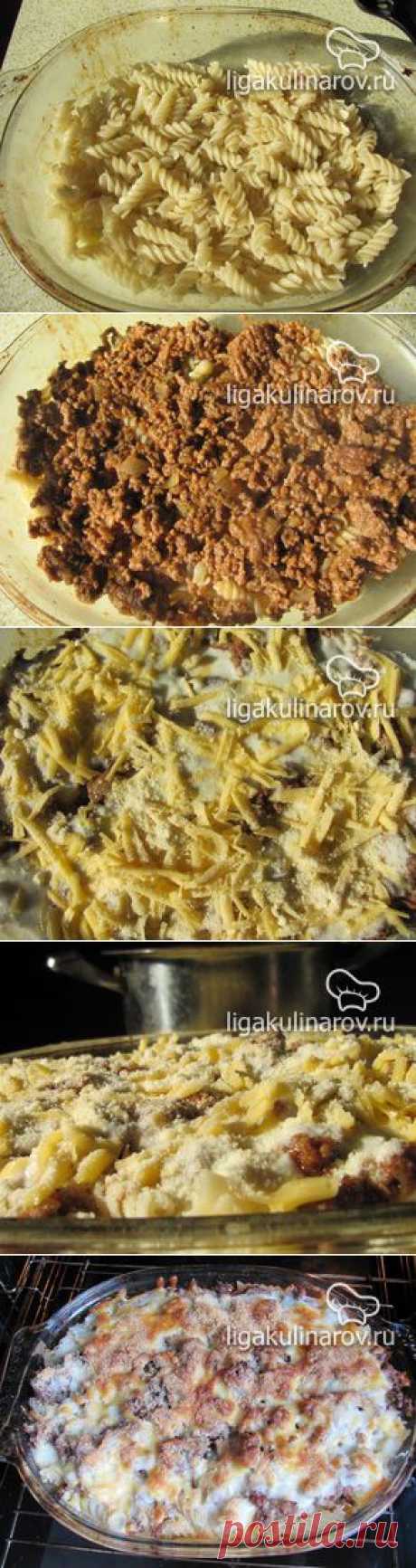 Запеканка с макаронами и фаршем &quot;Ленивая Лазанья&quot;, рецепт пошаговый от Лиги Кулинаров. Рецепт запеканки с макаронами и фаршем &quot;Ленивая Лазанья&quot;, рецепты Лиги Кулинаров.
