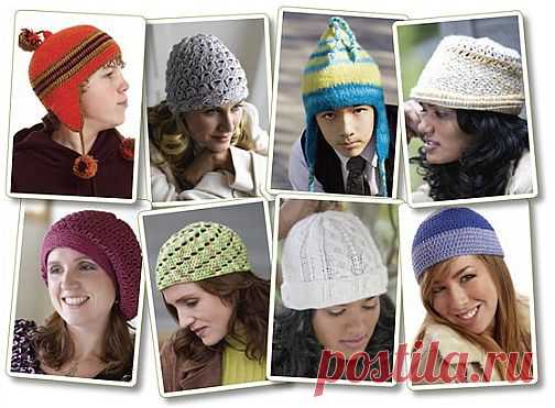 Вязаные шапочки крючком от Crochetme.com..