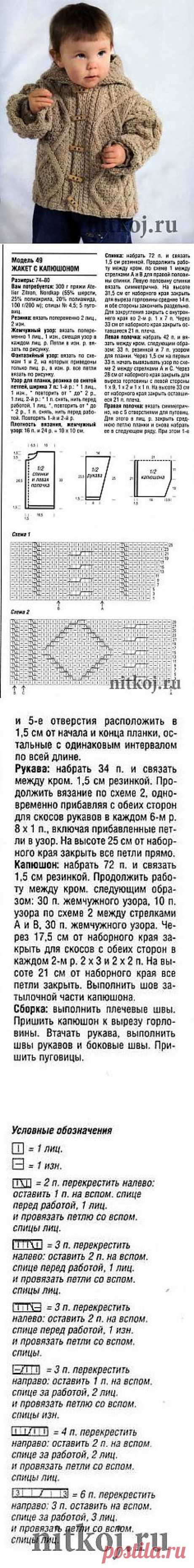 Теплый жакет для мальчика спицами » Ниткой - вязаные вещи для вашего дома, вязание крючком, вязание спицами, схемы вязания