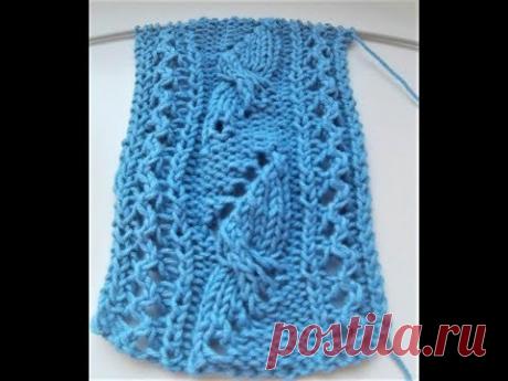 Урок 14. Узор № 196 Красивый японский узор спицами "Бабочки"