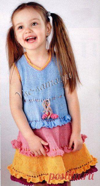 Платье с оборками