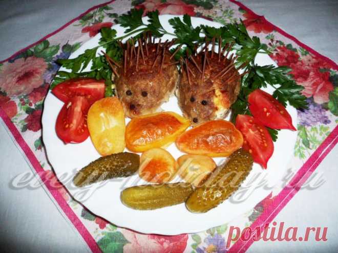 Мясные зразы с яйцом «Веселые ежики»
