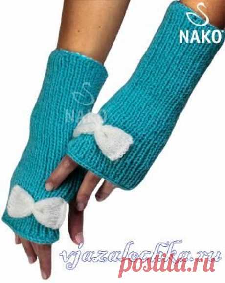 Митенки вязаные спицами