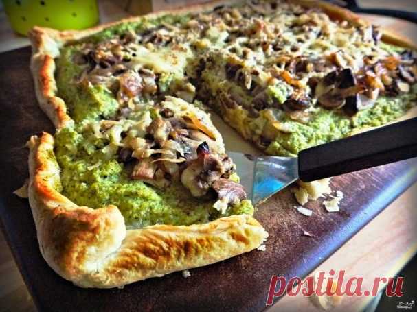 Пирог с брокколи и вешенками - пошаговый рецепт с фото на Повар.ру