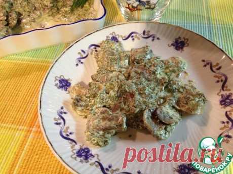 Шампиньоны, тушенные в сметане с укропом – кулинарный рецепт