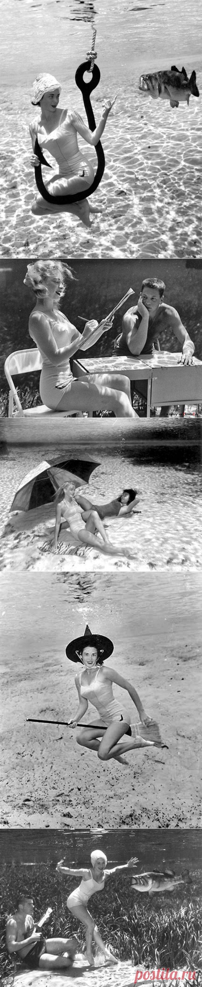 Ретро-фотографии со дна озера Брюса Мозерта (Bruce Mozert) - Фотоискусство