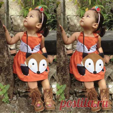 Toddler Kids Baby Girl Summer Fox Dress Princess Party Pageant Tutu Dresses 1 6Y | eBay