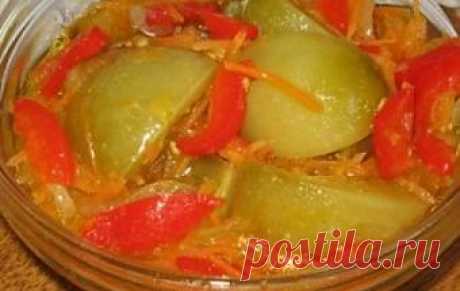 Лечо из зеленых помидоров.