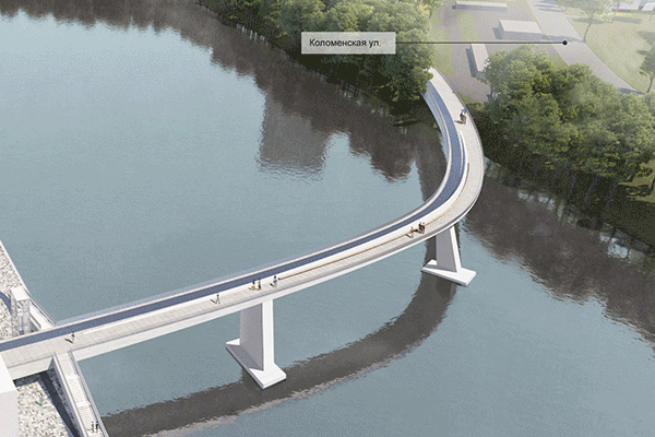 МОСТ ЧЕРЕЗ РУСЛО МОСКВА-РЕКИ В НАГАТИНСКОМ ЗАТОНЕ