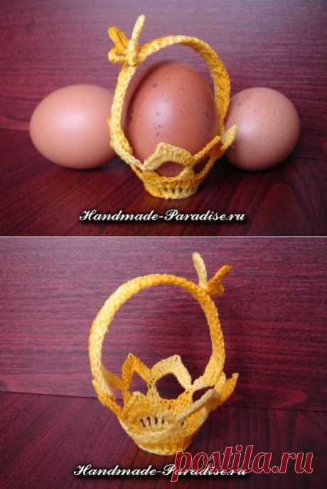 Вязание крючком корзинки для пасхальных яиц - Handmade-Paradise