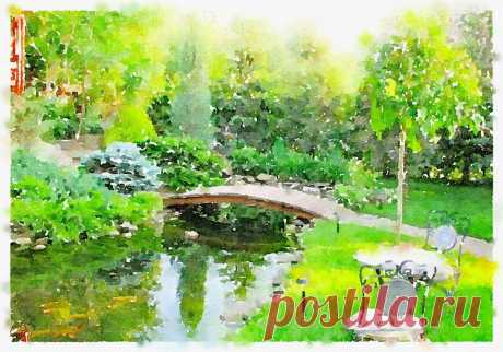 Рисуем пейзажи разных стран и культур: французская деревня, итальянский пляж или японский сад | 7Hillsart | Дзен