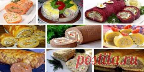 ТОП-9 РЕЦЕПТОВ ЗАКУСОЧНЫХ РУЛЕТОВ К ПРАЗДНИЧНОМУ СТОЛУ! | Кулинарушка - Вкусные Рецепты