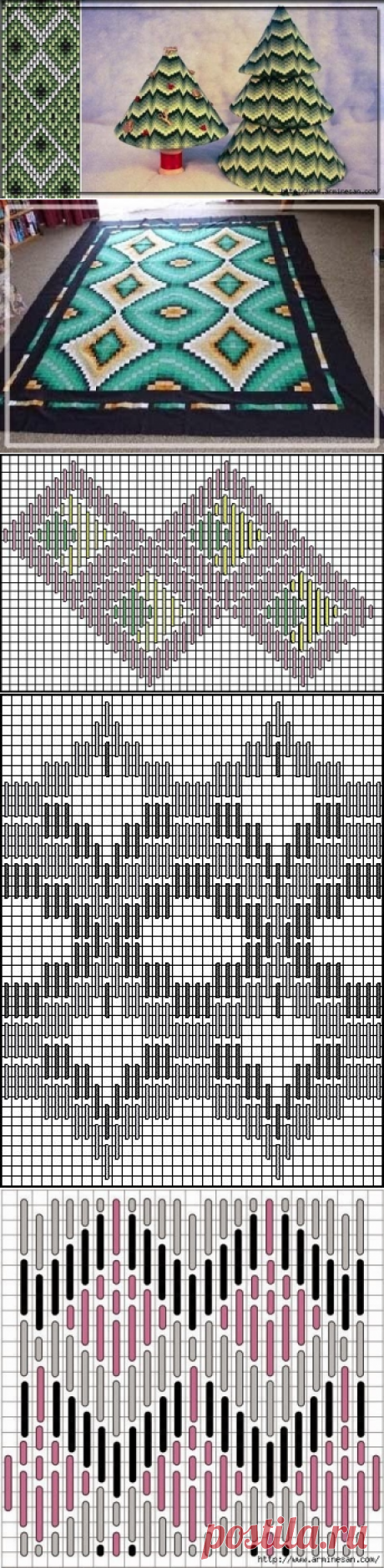 Вышивка барджелло. Необыкновенные факельные узоры+схемы