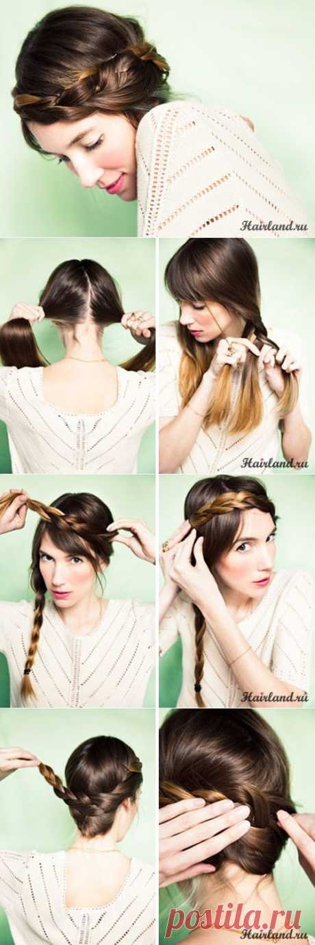 прически из косичек фото технология | Hairland.ru