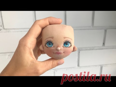 Рисуем милое личико | Текстильная кукла