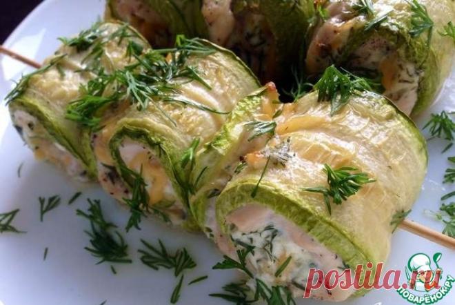 Кабачковые рулетики "Наслаждение" с пикантной начинкой!