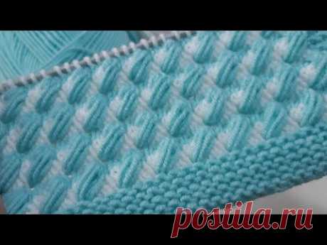 İki renkli yapılışı kolay yelek hırka örgü modeli /iki şiş örgü modelleri
