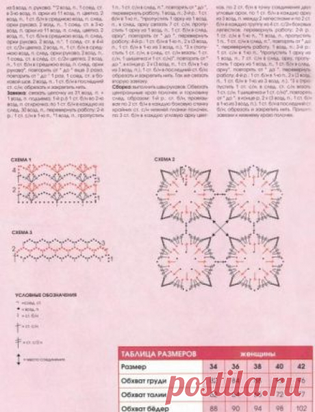 Ажурная кофточка из мотивов