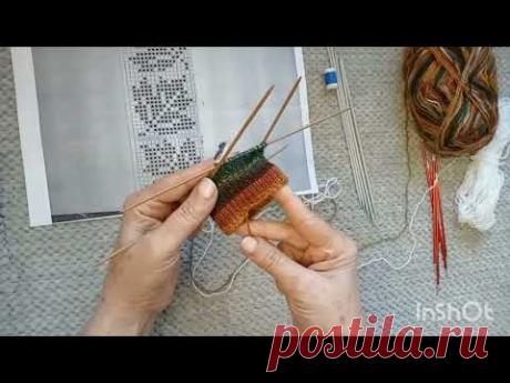 Носки жаккардом " Осенняя рапсодия", подробный мастер-класс, часть 1.