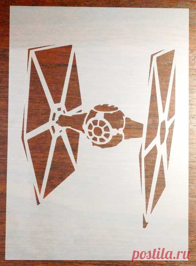 TIE Fighter Star Wars Stencil Mask Reusable PP Sheet for Arts | Etsy