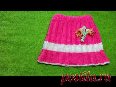 Вязание юбки для девочки трех лет. Вязание спицами