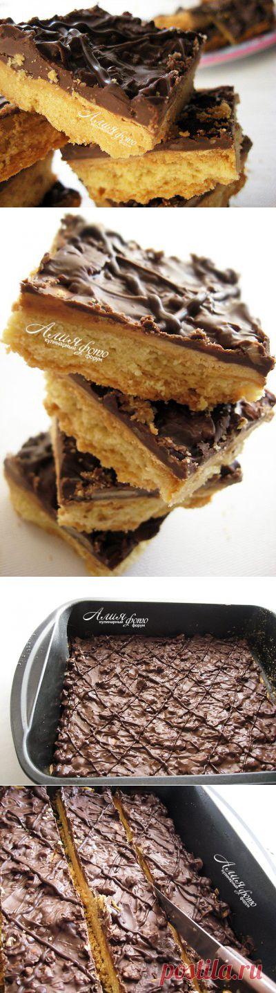 Печенье с карамелью и шоколадом : Выпечка сладкая