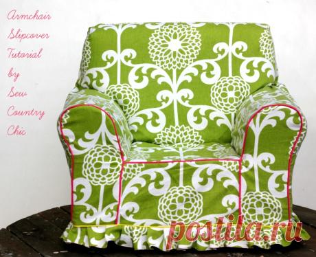 Armchair Slipcover Tutorial: