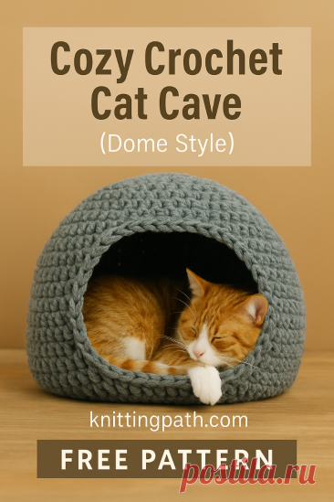 Cozy Crochet Cat Cave (Dome Style)