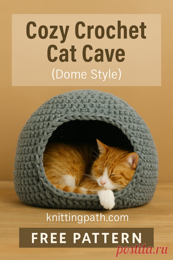 Cozy Crochet Cat Cave (Dome Style)