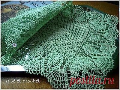 Красивая кайма крючком для пледа.
