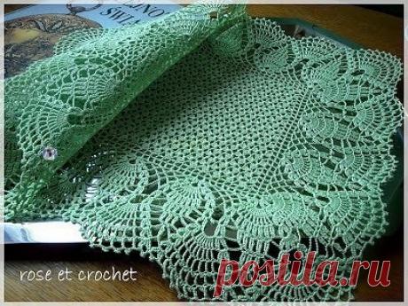 Красивая кайма крючком для пледа.
