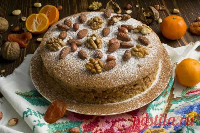 Вегетарианский торт с фруктами и орехами. Постный торт. Пошаговый рецепт с фото - Ботаничка.ru
