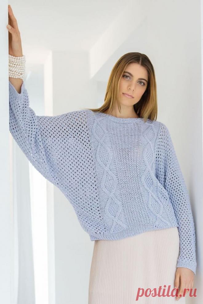 Подборка стильных вязаных свитеров, пуловеров и джемперов спицами на осень и зиму 2023. Оставляем схемы узоров и выкройки к изделиям | Магазин пряжи и товаров для вязания Pryazha.su | Дзен