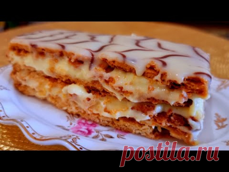И ТОРТА НЕ НАДО!КУСОЧЕК БУКВАЛЬНО ТАЕТ ВО РТУ!БЫСТРЫЙ,БЮДЖЕТНЫЙ И САМЫЙ ВКУСНЫЙ ПИРОГ-НАПОЛЕОН К ЧАЮ