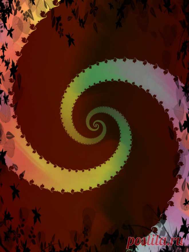 Autumn Fractal Spiral  Free Stock Photo HD - Public Domain Pictures