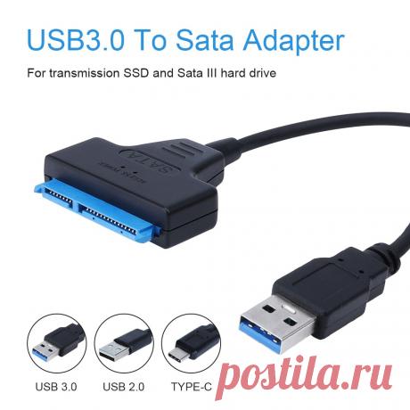 US $0.54 47% СКИДКА|SATA 3 кабель Sata к USB адаптер до 6 Гбит/с для 2,5 дюймов внешний SSD HDD жесткий диск 22 Pin Sata III кабель, USB 2,0/3,0, 20 см|Компьютерные кабели и разъемы|   | АлиЭкспресс Покупай умнее, живи веселее! Aliexpress.com