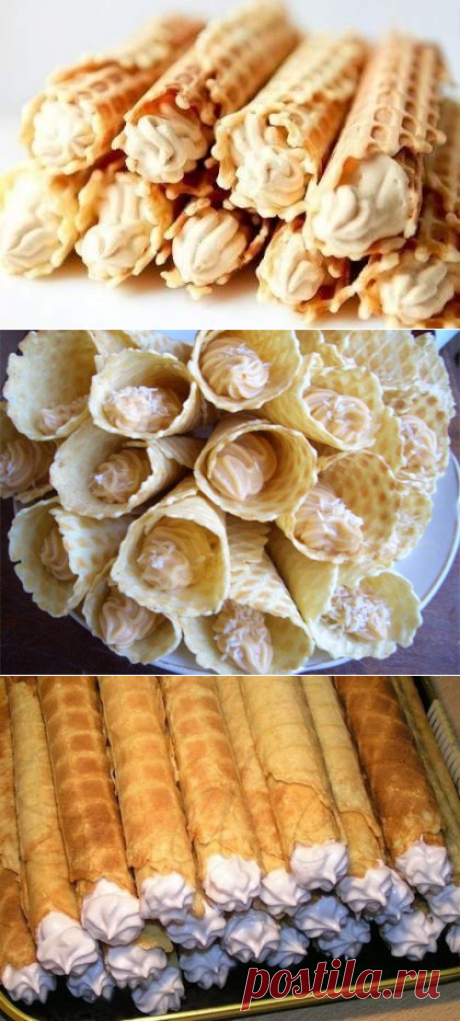 Домашние вафельные трубочки - 5 рецептов с фото - Простые рецепты Овкусе.ру