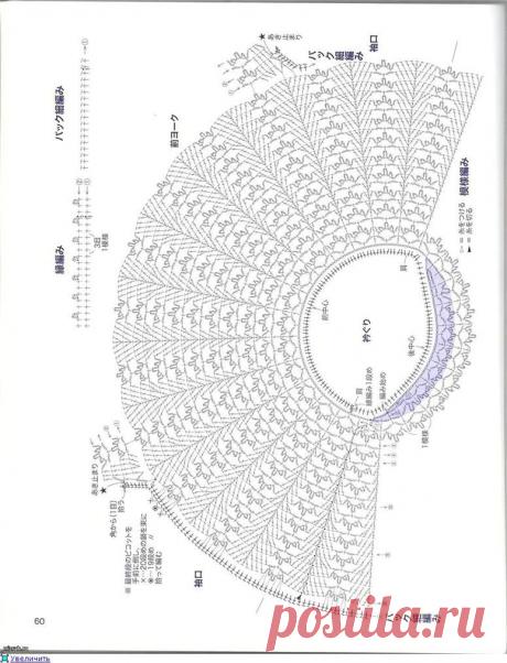 Удачная модель: туника крючком.
