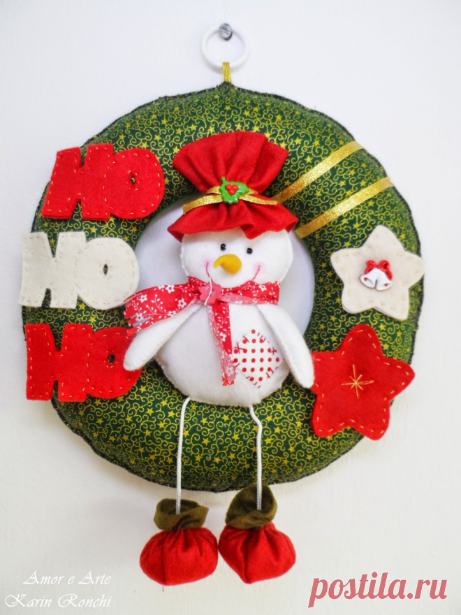 Amor e Arte: Guirlandas de Natal, em Feltro