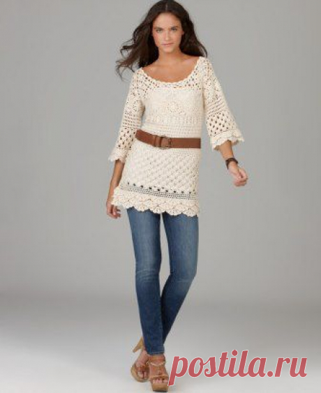 Платье-туника крючком
https://labhousehold.com/dress-tunic-crochet.html