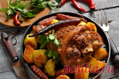 Рулька с картошкой — простой рецепт для праздничного стола. Пошаговый рецепт с фото — Ботаничка.ru