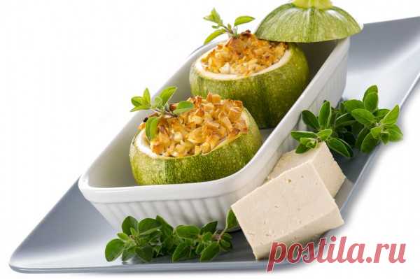 Рецепт кабачков фаршированных творогом и ветчиной