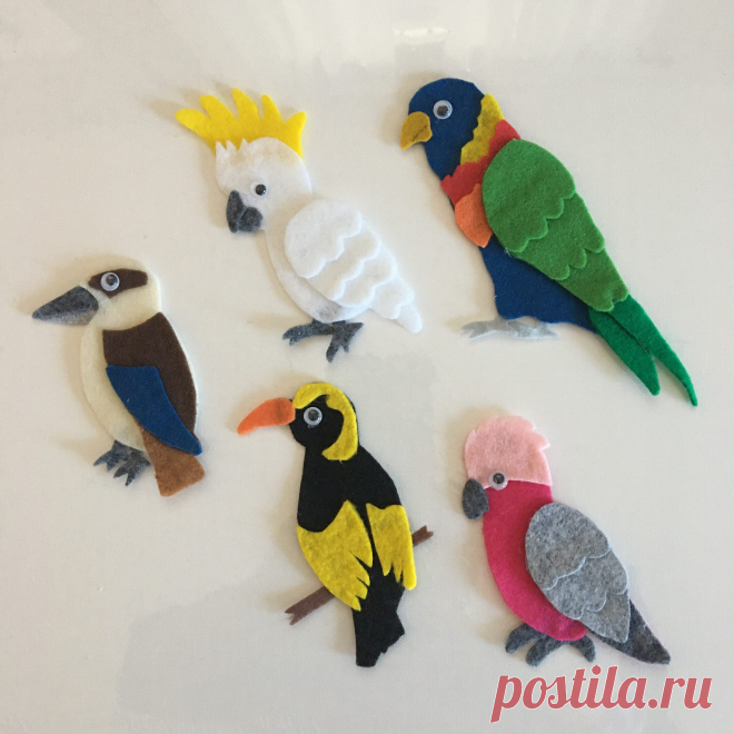 Australian Birds Felt Board Pattern - Pdf Downloadable Pattern  96E Australian Birds Felt Board Pattern - Pdf Downloadable Pattern  image and visual related images